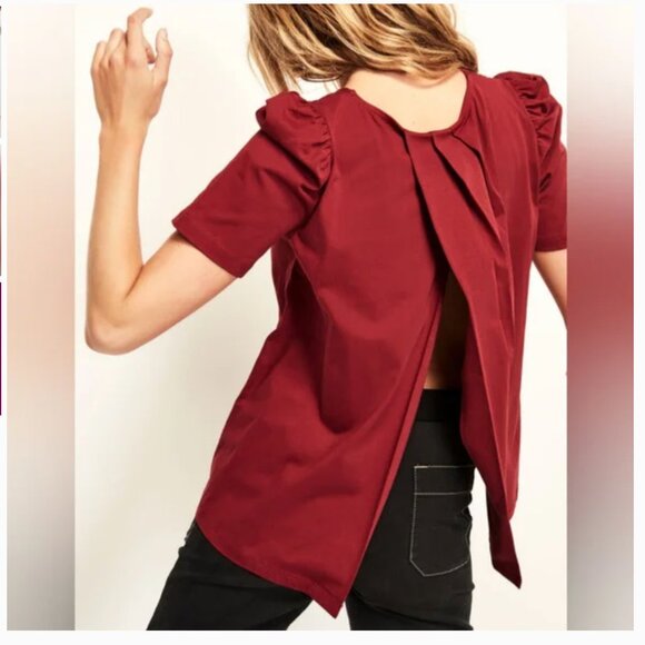 Ba&sh June Tee Carmine Lady Blouse Medium - Picture 10 of 10